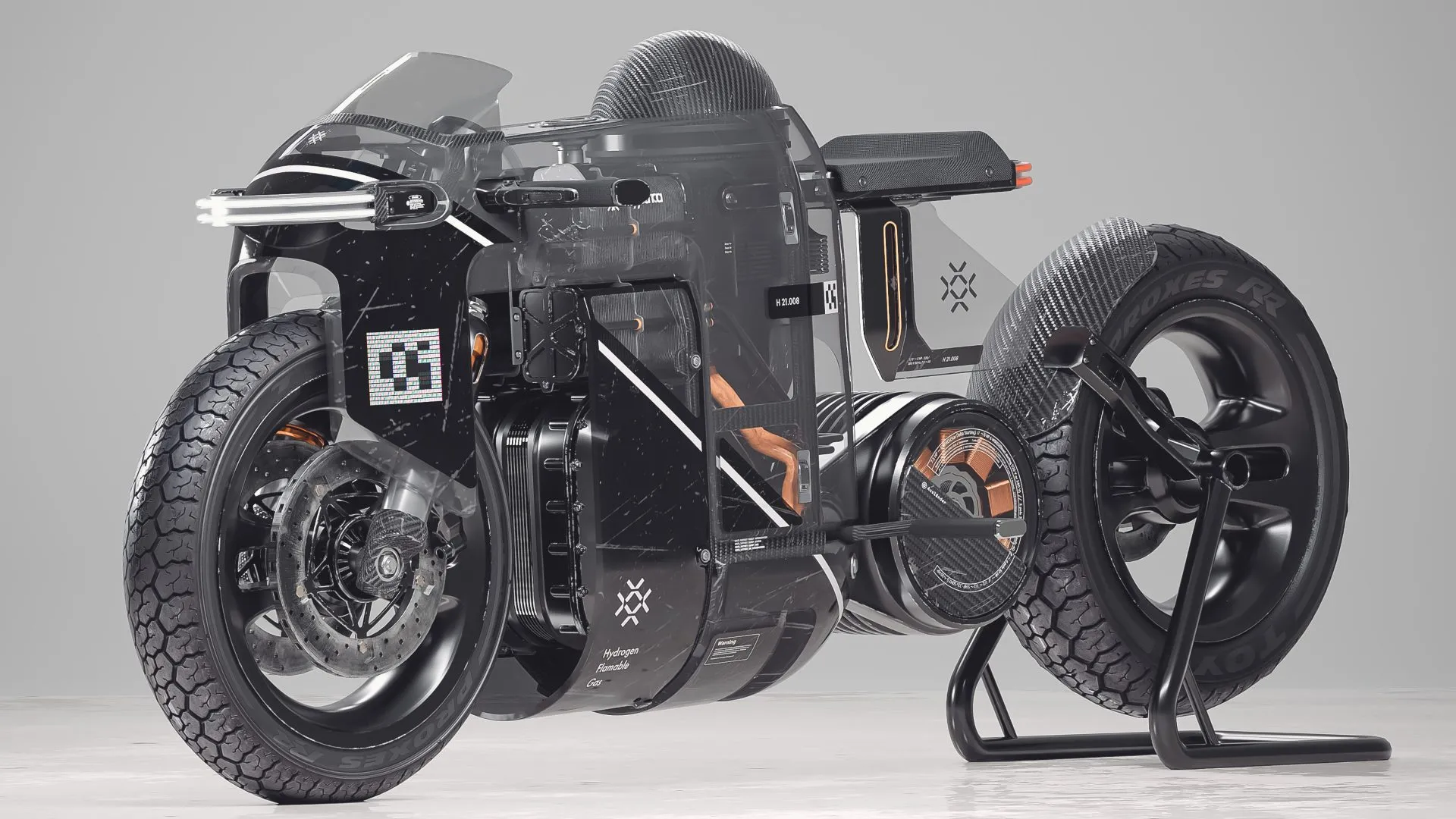La Hydra AAA 01 es un proyecto de moto con pila de combustible muy poco convencional
