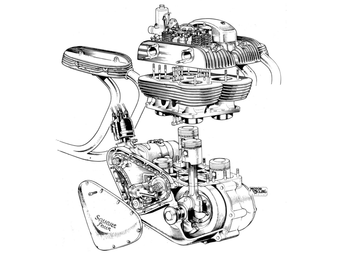 Ariel Square Four Mk II Motor
