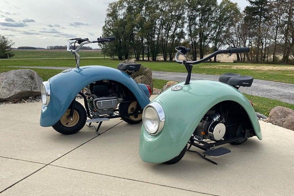 Volkspods, la divertida fusión entre un Volkswagen Beetle y un ciclomotor