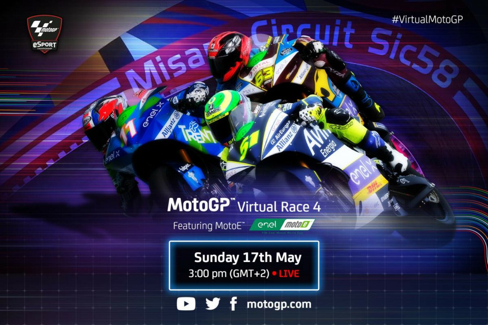San Marino será la cuarta prueba virtual de MotoGP
