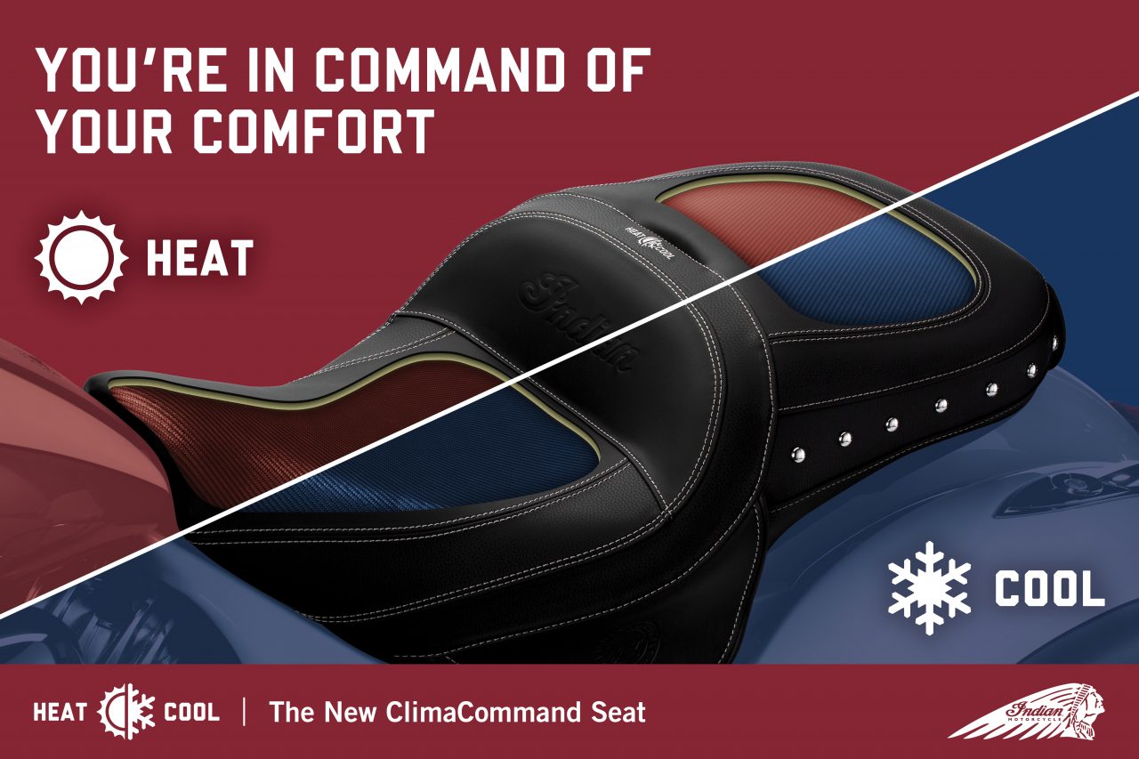 ClimaCommand Classic Seat, el asiento de Indian que te refrigera las posaderas