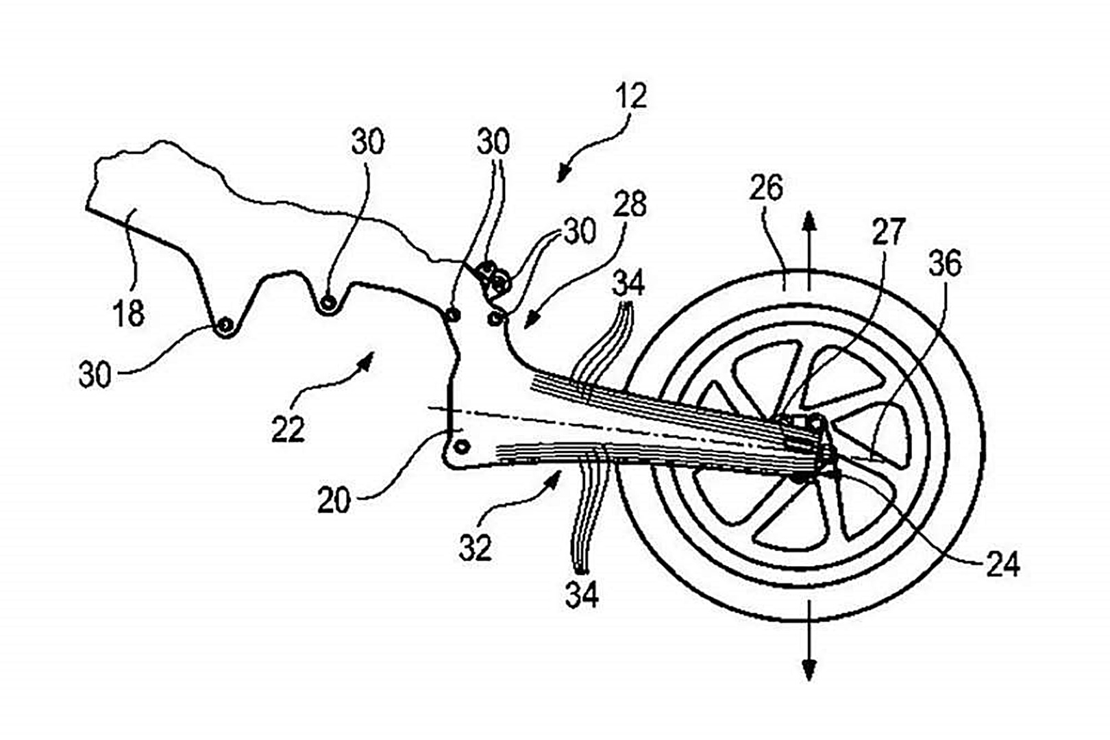 patente bmw chasis y basculante carbono