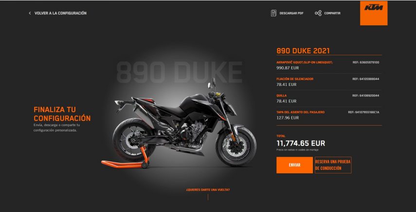 KTM 890 Power Parts