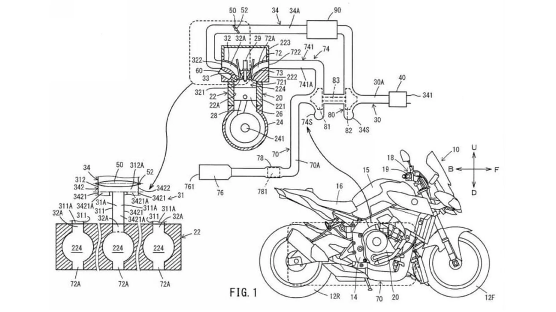 yamaha 3 cilindros turbo patente