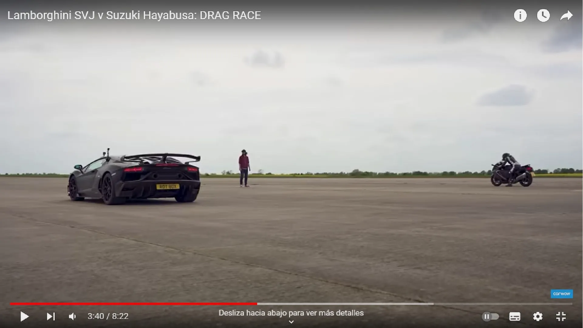 Suzuki Hayabusa o Lamborghini Aventador SVJ, ¿Quién gana en una prueba de aceleración?