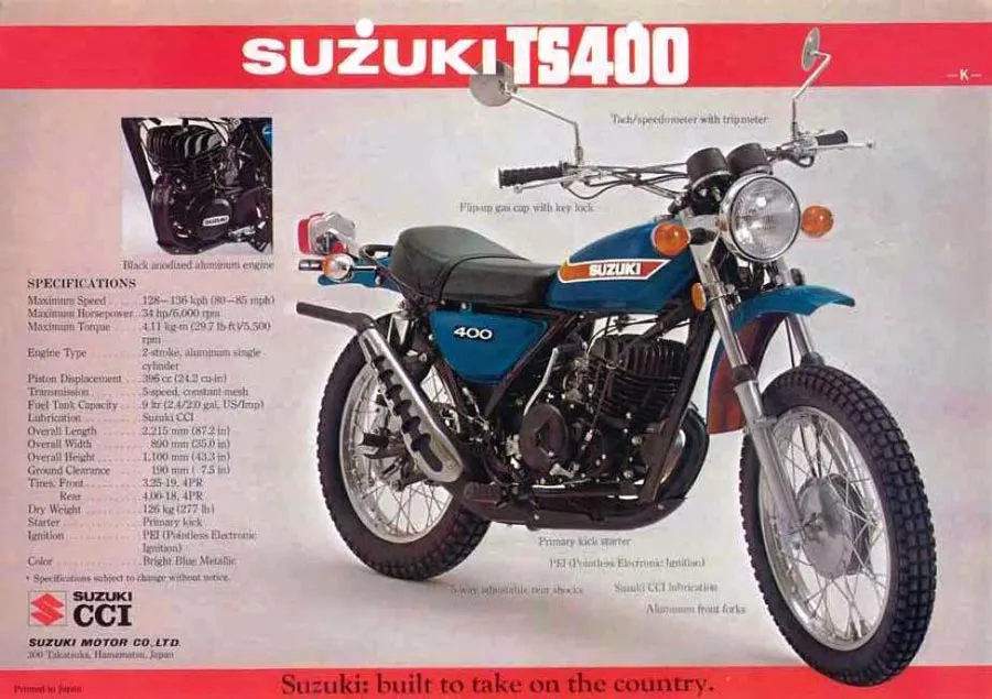 Moto del día: Suzuki TS400 Apache