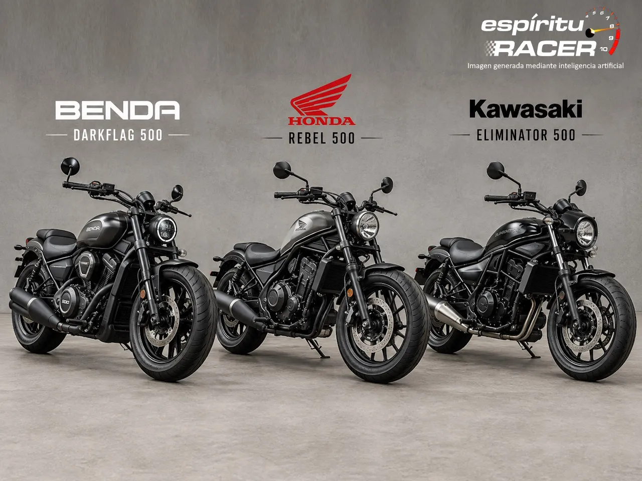 Tres maneras de entender el mundo custom del A2: Rebel 500, Eliminator 500 y Darkflag